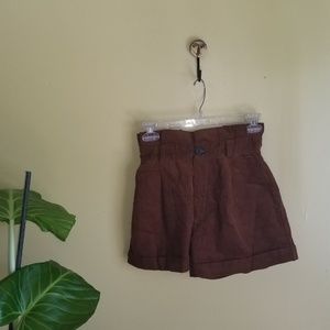 Brown Corduroy Shorts